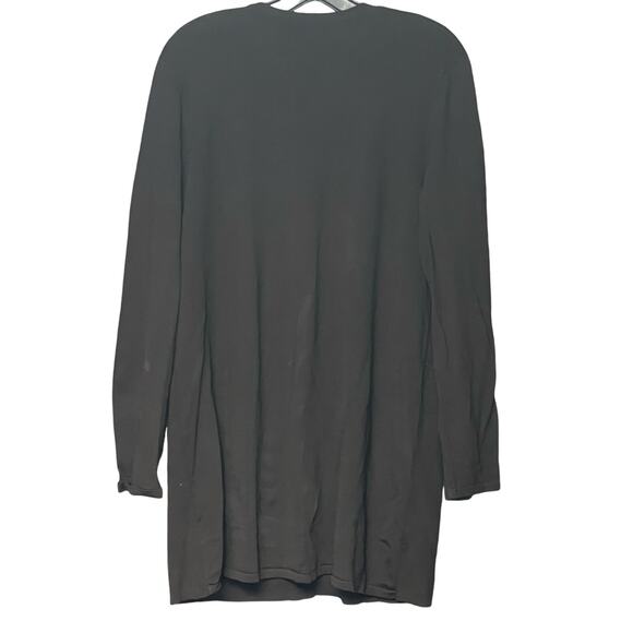 Jones New York heavyweight long black cardigan button $119 MSRP women’s size L - Picture 2 of 6